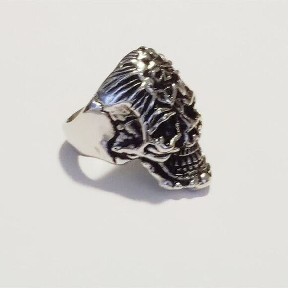 New stainless steel skull with skull banana size 10 - Picture 3 of 5